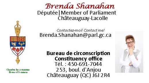 Benda Shanahan   député fédéral Chateauguay   Lacolle